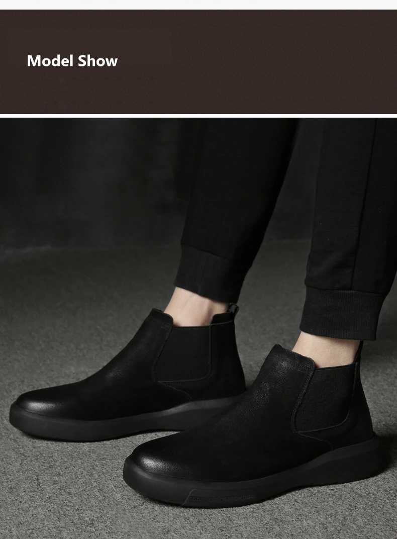 Misalwa/; мужские ботинки «Челси»; фирменные мужские ботинки из спилка; качественные ботинки без шнуровки в байкерском стиле; мужские теплые короткие ботильоны