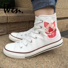 Вэнь белый парусиновая обувь дизайн кексы высокие кроссовки для женщин обувь девочек плимсоллы кружево на плоской подошве Рожде