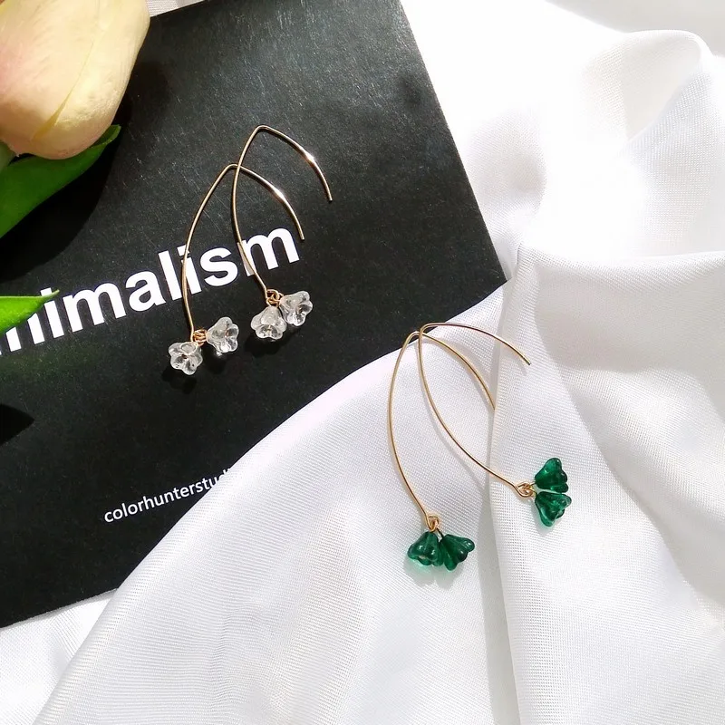 

Our sweet girlish temperament simple flower of lily of the valley Sen Department of students' geometric fashion earrings female