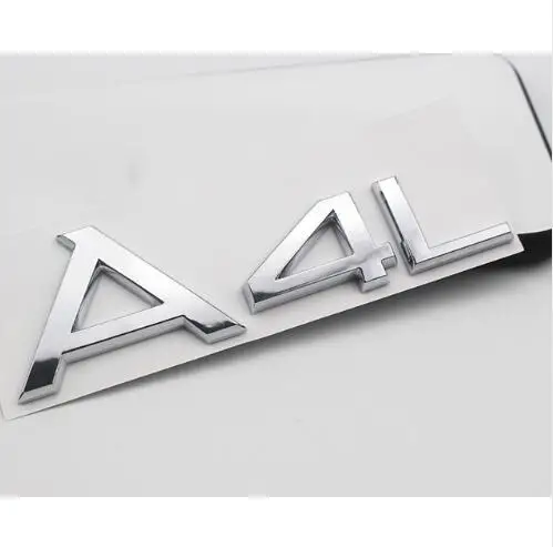 A3 A4L A5 A6L A7 A8 Q3 Q5 Q7 1,8 т 2,0 2,4 3,0 Т 3,2 3,6 4,2 для Audi все багажника выгрузки Ёмкость Эмблема для автостайлинга Стикеры - Название цвета: A4L