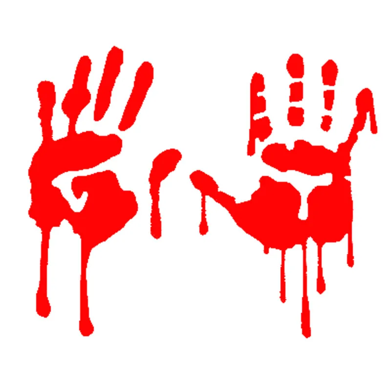 

15.5cm*11.9cm Bloody Zombie Hand Print Walking Dead Fashion Vinyl Decal Motorcycle Car Sticker S8-1079