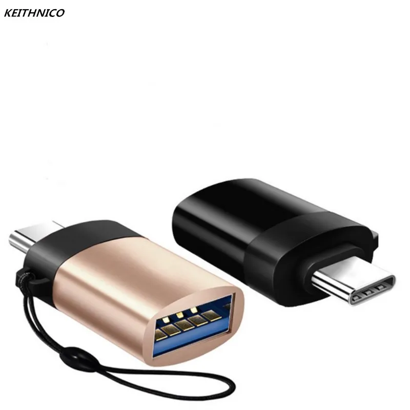 KEITHNICO 1 шт. USB C OTG адаптер с ремешком для Samsung Galaxy S8 Plus Note 8 Xiaomi 6 Huawei P9 Type кабель usbc |