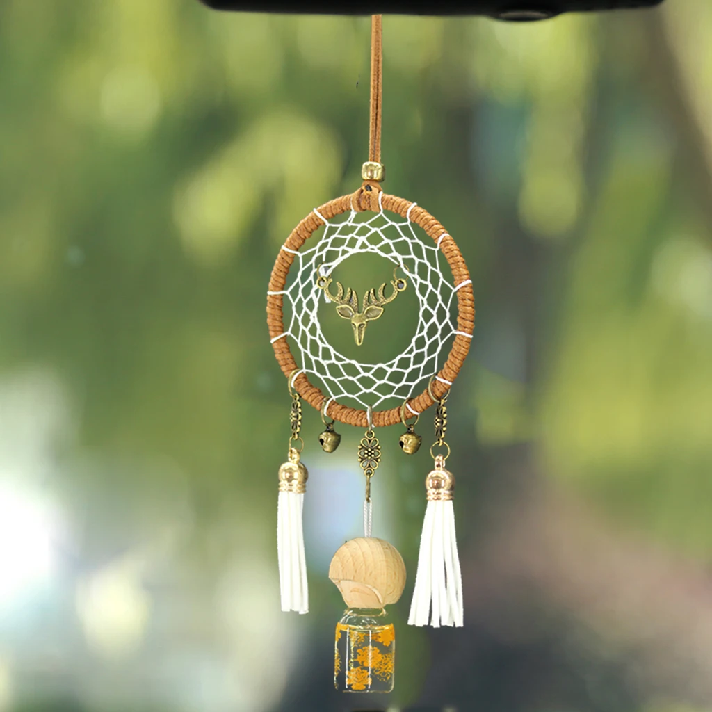 Home Hanging Tassel Pendant With Little Girl Model Decor Ornament, Dreanm Catcher Decor for Car