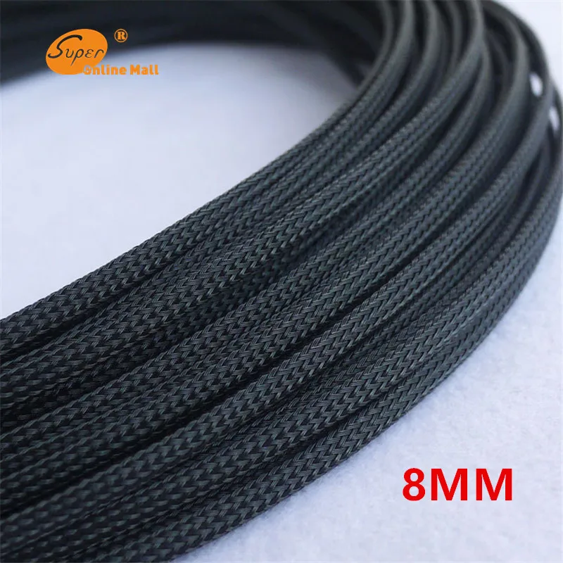 8mm Expandable High Density Polyester Sleeve Sleeving Cover Braiding 1m 6mm