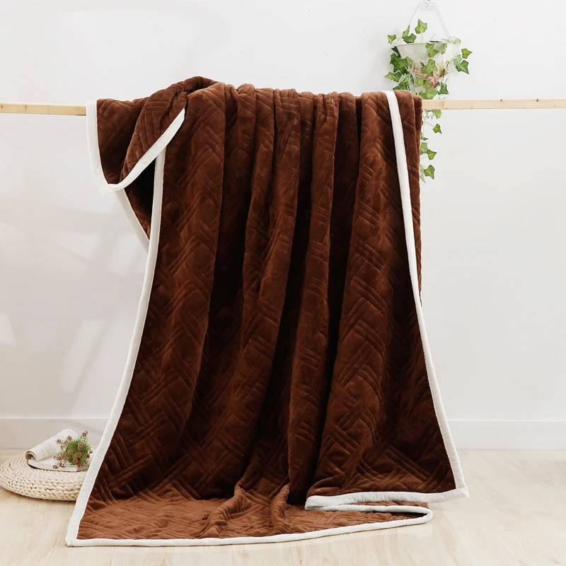 Hot Sale Flannel Blankets Gray White Blanket Manta Fleece Blanket Sofa/bed/plane Travel Plaids