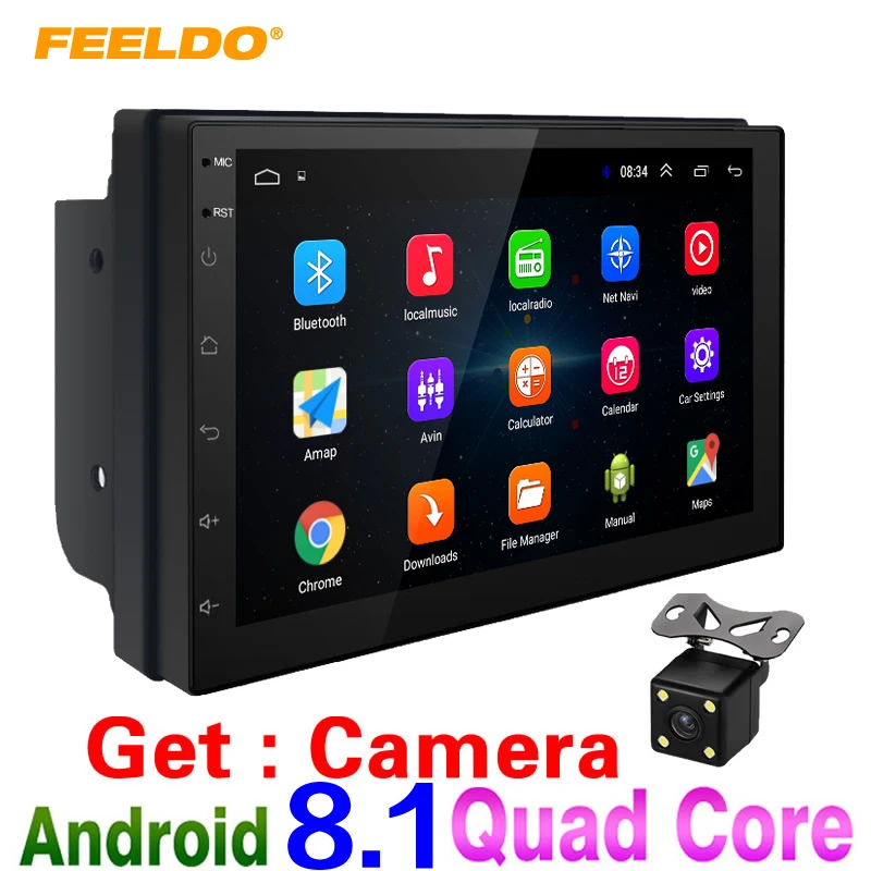 

FEELDO 7" Ultra Slim Android 8.1 Quad Core Car Media Player With GPS Navi Radio For Nissan/Hyundai All 2DIN ISO Size Head Unit