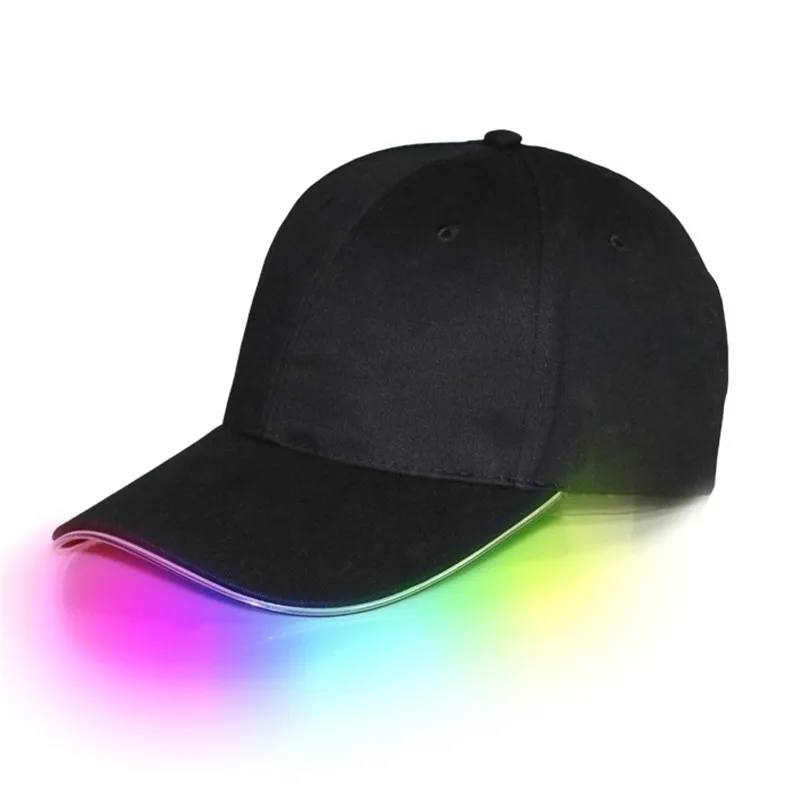 

LED Light Cap Hat Team Baseball Cap for Women Men Fitted Hats Glow in the Dark Fishing Sport Travel Hat