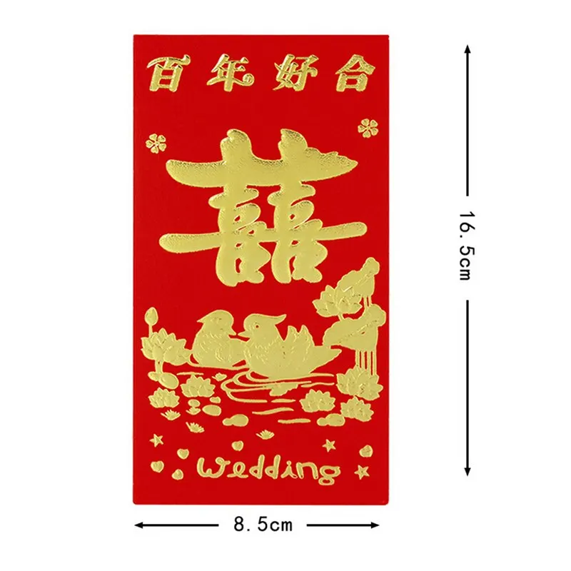 6 шт./компл. китайский красный наилучшие пожелания китайский Новое поступление на Новый год конверты для Китайский Праздник Весны подарок в
