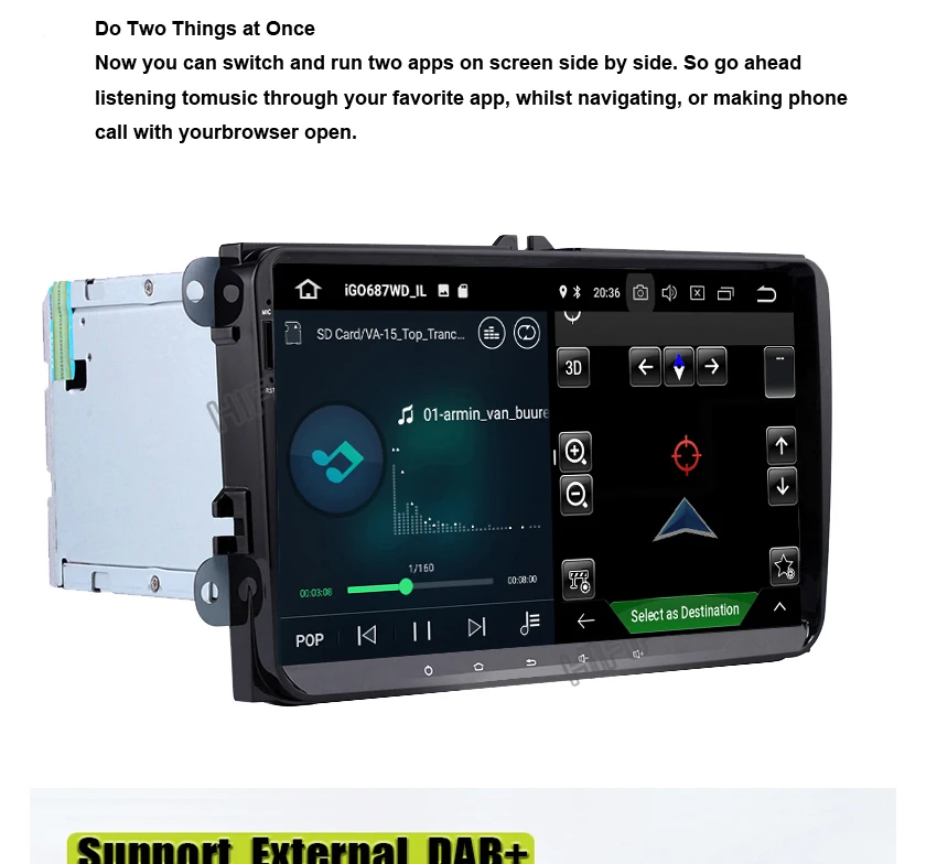 Discount IPS New 9" Octa Core PX5 4GB Android Car Radio Audio Stereo For Volkswagen VW PASSAT CC GPS Navigation Tape Recorder Head Unit 16