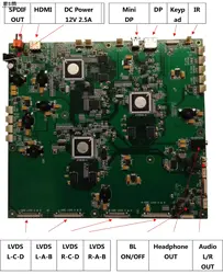 E & M 4096*2160 60 Гц 4 К HD Дисплей Тесты езды доска 12 В HDMI Mini DP дисплей порт 260*240*14 мм ЖК-дисплей LVDS