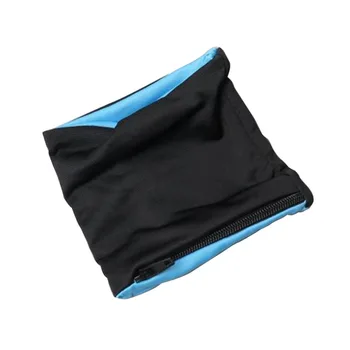 Reflecterende Rits Pocket Polssteun Wrap Bandjes Lycra Fitness Fietsen Sport Polsband Volleybal Badminton Zweetband 1 Pcs