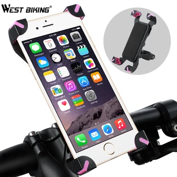 

WEST BIKING Universal Bicycle Phone Holder 3.5-5.5" Navigation Clip Stand For iPhone X XS 8 Mount Bracket Road Bike Phone Holder