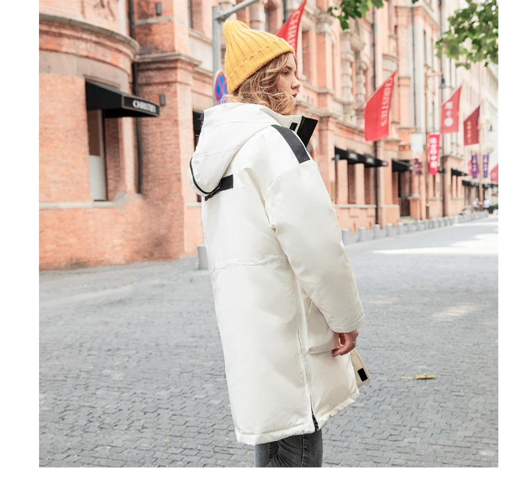 Women Winter Down Jacket Long Padded Coats For Female Zipper Loose Outwear Jackets Big Pockets Hooded Winter Coats AS041 (10)