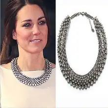 Новинка, ожерелье Kate Middleton, ожерелья и кулоны, модное роскошное колье, дизайнерское ожерелье с кулоном из кристаллов, массивные ювелирные изделия