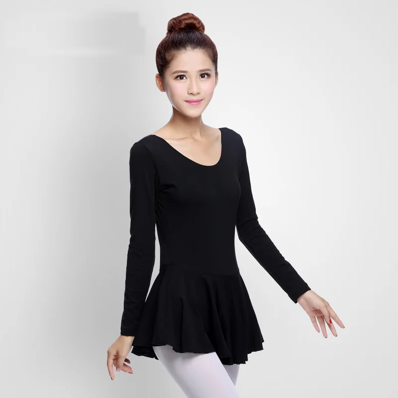 Beauty Ballet Dance Dress For Lady Black Color Long Sleeve Costume