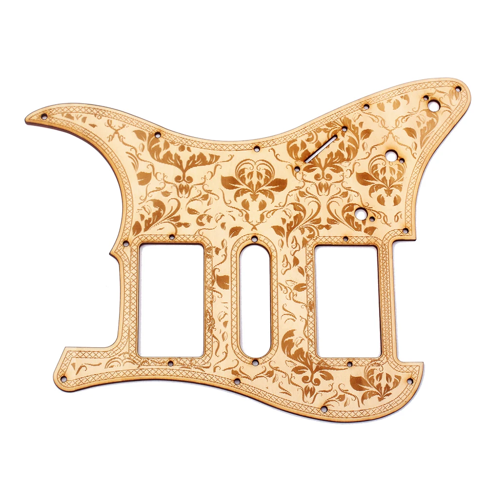 Деревянная гитара HSH Pickguard из кленового дерева с декоративным цветочным узором