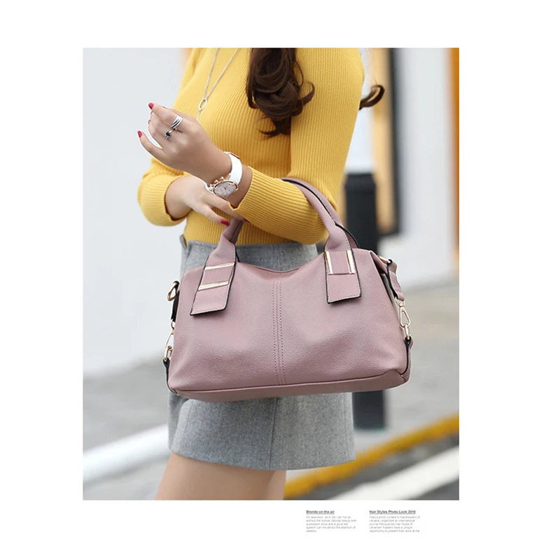 أزياء المرأة حقيبة يد الصلبة سستة حقيبة كتف بو جاكيت جلدي-حقائب بيد الأسود الإناث محفظة حمل جيب مفتوحة امرأة وسادة حقيبة