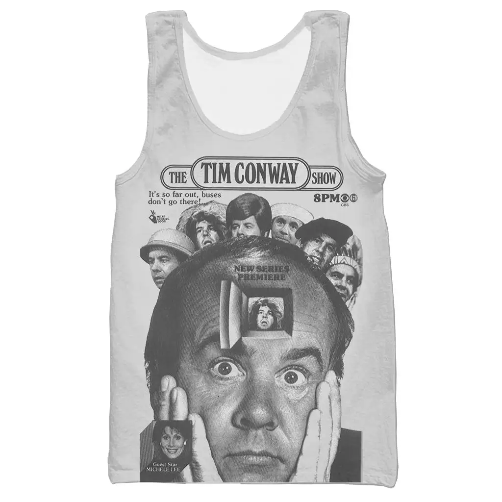 Comedian Tim Conway 3D Печатный Топ на бретелях для мужчин, модный крутой летний топ на бретелях для работы, Мужские Женские топы на бретельках