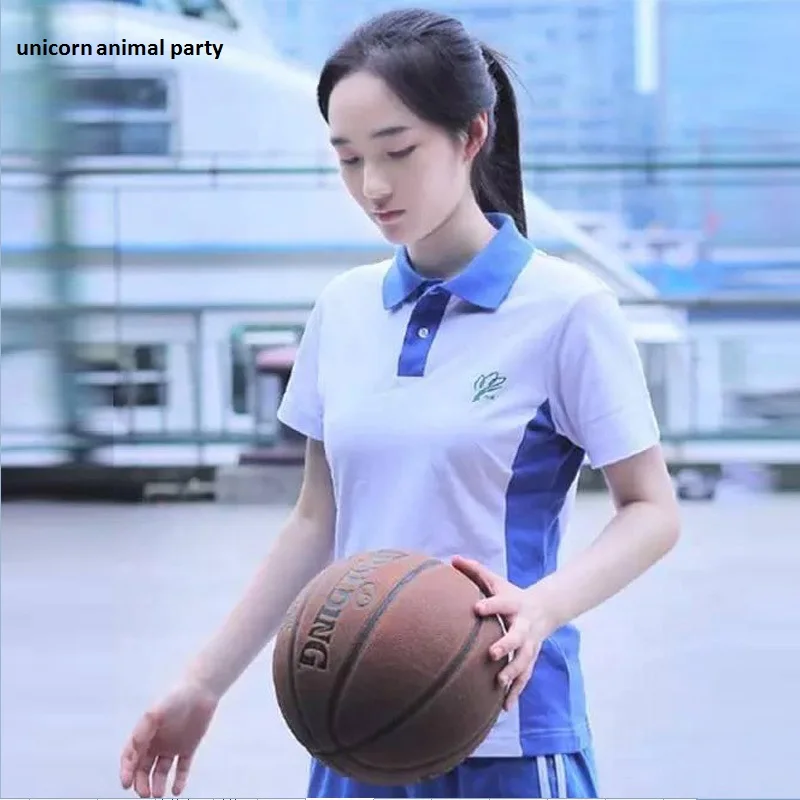 

unisex High quality clothing Chinese style students wear cotton slim long and short sleeved blue white patchwork multiple suit