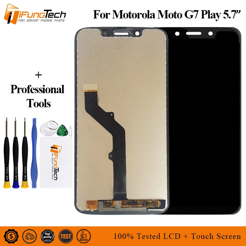 

LCD Display For Motorola Moto G7 Play LCD Screen for Moto G7 Play LCD Assembly Touch Screen Digitizer 5.7'' Tested Replacement
