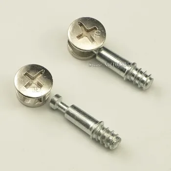 

Brand New 20Set 2 in 1 Furniture Connecting Fittings Nut&Bolt set Cam Bed Wardrobe Fitting Eccentric Wheel+Self-tapping Iron Rod