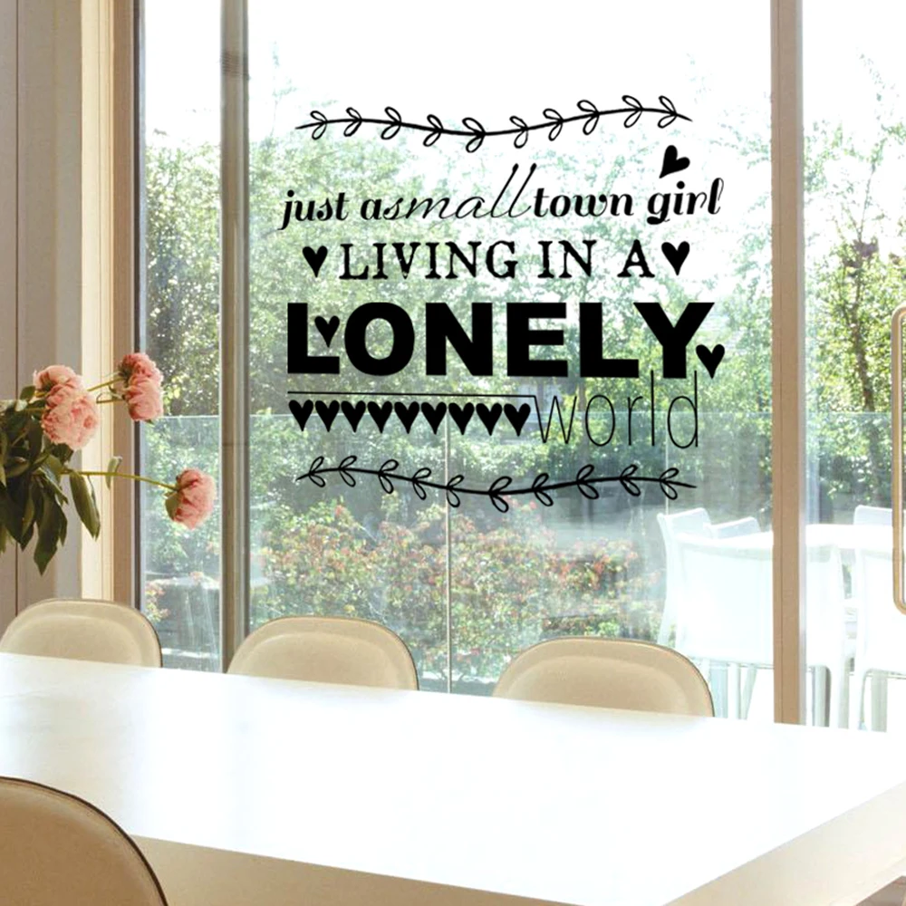 Black Words Acrylic Mirrored Removable Wall Sticker Art Decal Room