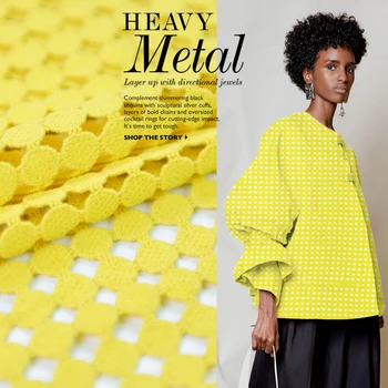 

100% Cotton Quality Guipure Lace Fabric Yellow Africa Chemical Lace