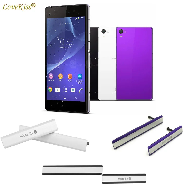 

Z2 Micro SD SIM Card DustProof Bumper L50W USB Charging Port Slot Cover For Sony Xperia Z2 L50w D6503 D6502 D6543 Dust Plug Case