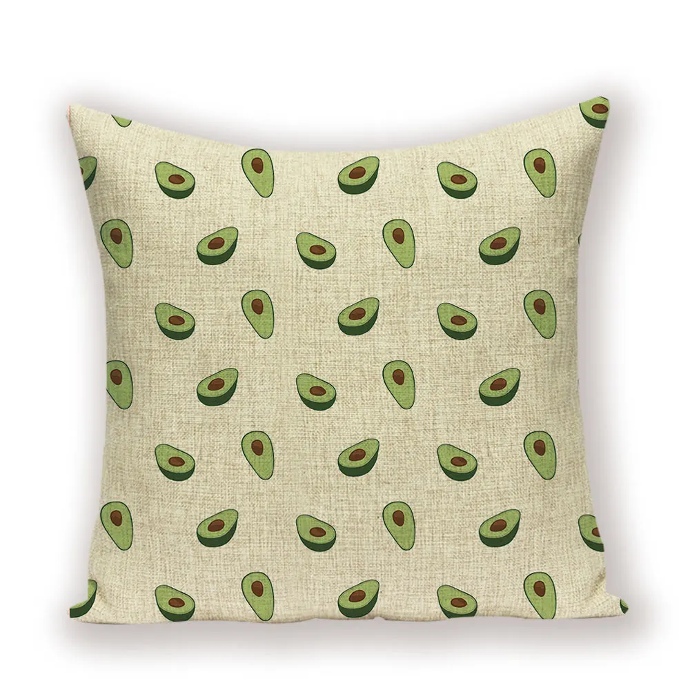 Милый мини-чехол для подушки с рисунком фруктов авокадо, фруктовая Подушка с грушевым деревом, льняная декоративная наволочка для гостиной - Цвет: L1551-7