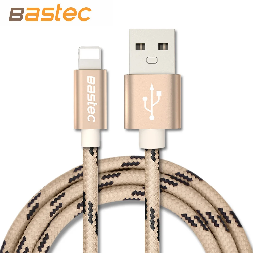 Bastec Original 8 Pin Braided Wire Metal Plug Sync Data Charger USB Cable for font b