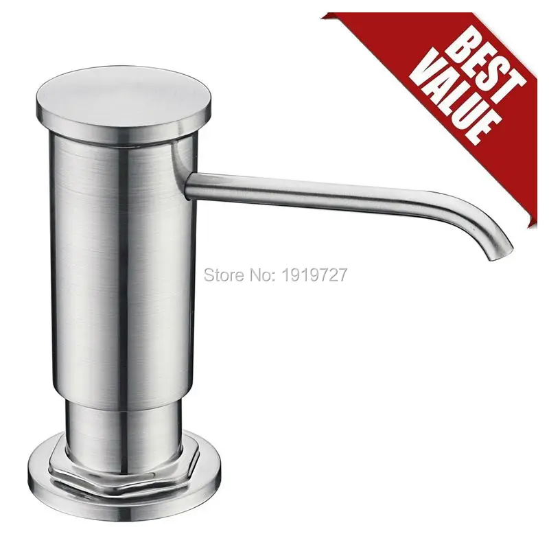Preise Großhandel Kapazität 320 ML ABS Flasche Bad Küche Pumpe Flüssige Lotion Arbeitsplatte Waschbecken Seifenspender In Gebürstetem Nickel