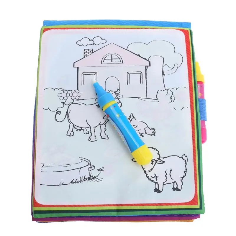 Волшебная водная книга для рисования раскраска животные живопись доска Дети Ранние развивающие игрушки для рисования Дети День рождения