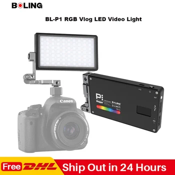 

Boling BL-P1 RGB LED Video Light 2500K-8500K Dimmable On Camera Photography Lighting Video Studio DSLR Camera Light for Vlog