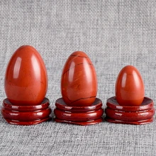 No Hole Undrilled Natural Red Jasper Yoni Egg Pelvic Kegel Exercise Jade Egg Tightening Vaginal Muscle BenWa Ball