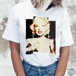 Camiseta de marilyn monroe para mujer, top de mujer, ropa de calle, camiseta de verano para mujer, ropa divertida grunge, camiseta de hip hop