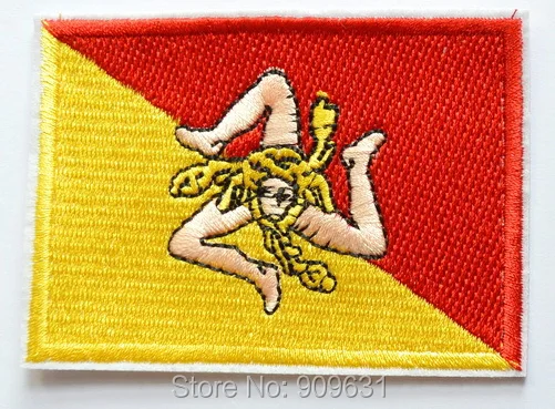 

Glorious and Honorable Italy Sicilia Flag ~ applique iron on patch new ~ Made of Cloth Guaranteed 100% Quality+Free Shipping!!!