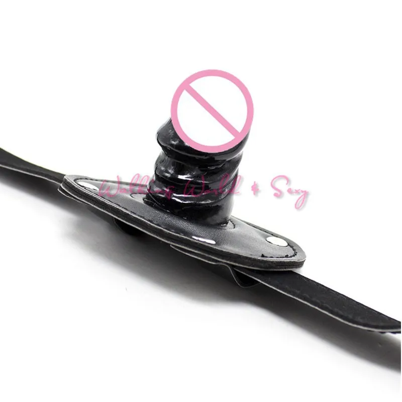 Adult Game Silicone Dildo Gag Oral Sex Penis Mouth Plug Penis Gag With Locking Buckles Leather Bondage Sex Products For Couples (8)