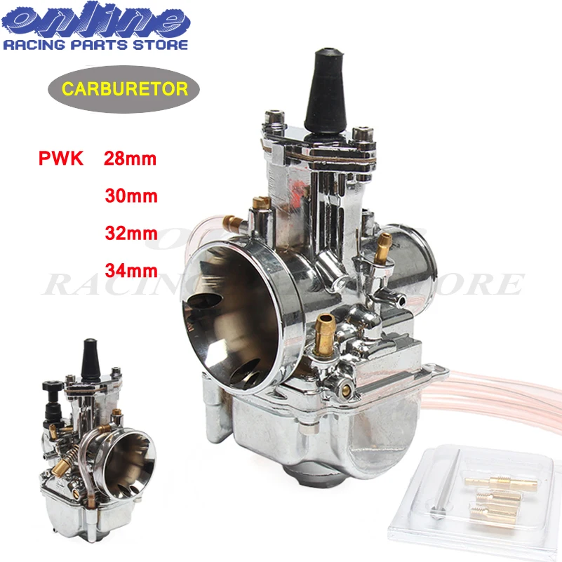 

Silver 28mm 30mm 32mm 34mm Motorcycle Accessories Carburetor Brand New PWK KOSO Carburetor With Power Jet