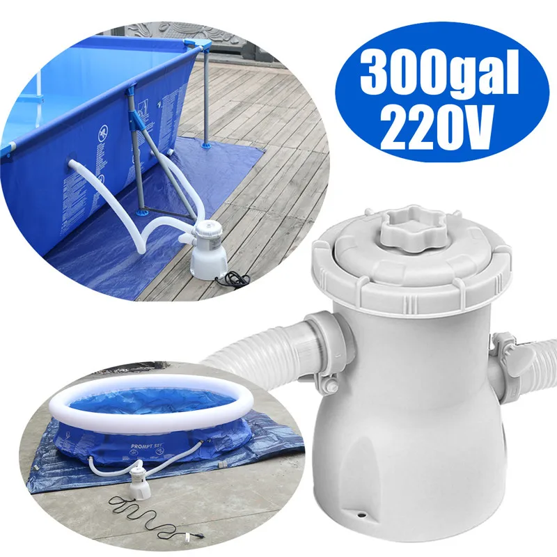 

220V Swimming Pool Filter Pump Pool Cleaner 220v Filter Pump Circulation Pump Siphon Principle Easy Quick To Install Household