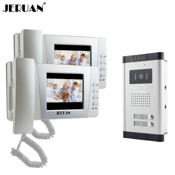 

JERUAN New Apartment 4.3 inch LCD Video Door Phone Intercom System 2 Monitor 700TVL IR Camera for 2 Household FREE SHIPPING