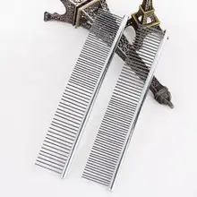 3 шт. триммер для домашних животных расческа для собак и кошек щетка для чистки в полоску гребень для груминга для лохматых кошек собак парикмахерские инструменты ассиметричная сталь