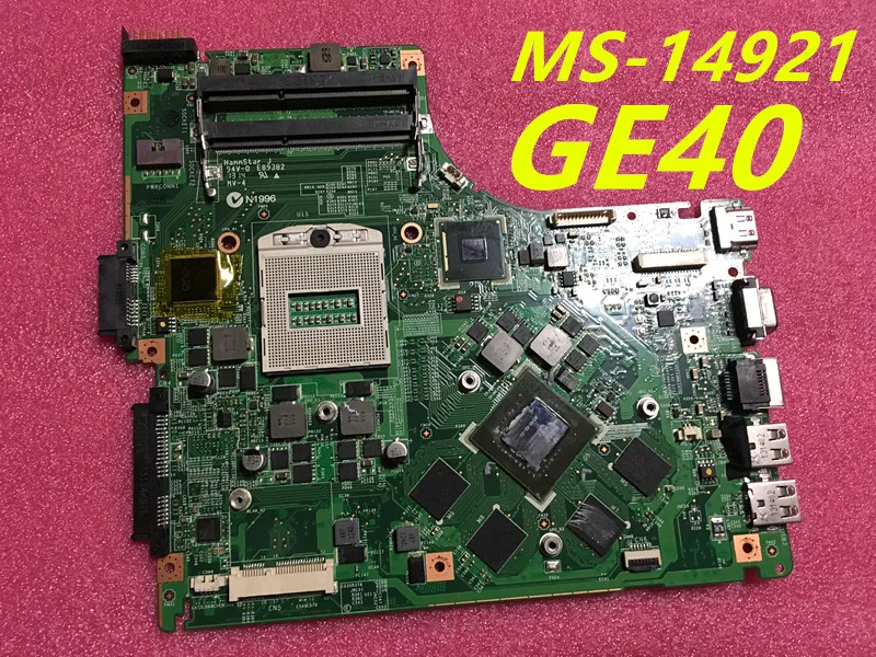 

Материнская плата для ноутбука MSI GE40 MS-1492 REV 1,0 с GTX760M 100% TESED OK