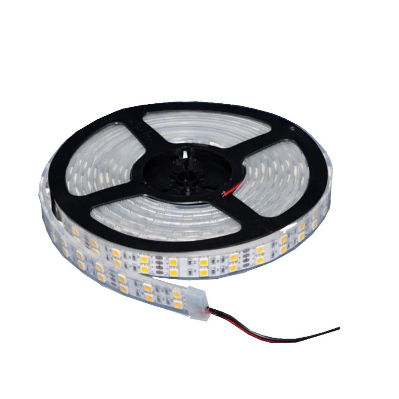 5mX супер яркость 5050SMD WW/CW гибкий светодиодный полосы света 5 м/рулон 120 светодиодный/m водонепроницаемый IP30/IP67