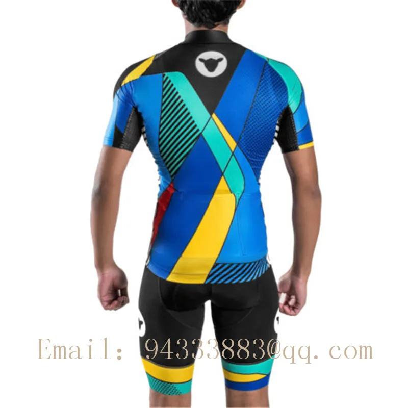 BLACK-SHEEP 2019summer men short sleeve cycling set bike professiomal jersey triathlon tights perspiration body suit can custom