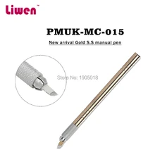 Высший сорт 50 шт Сплав 3D ручки для микроблейдинга Перманентный макияж ручная Татуировка машинка для бровей 10 шт одноразовые лезвия