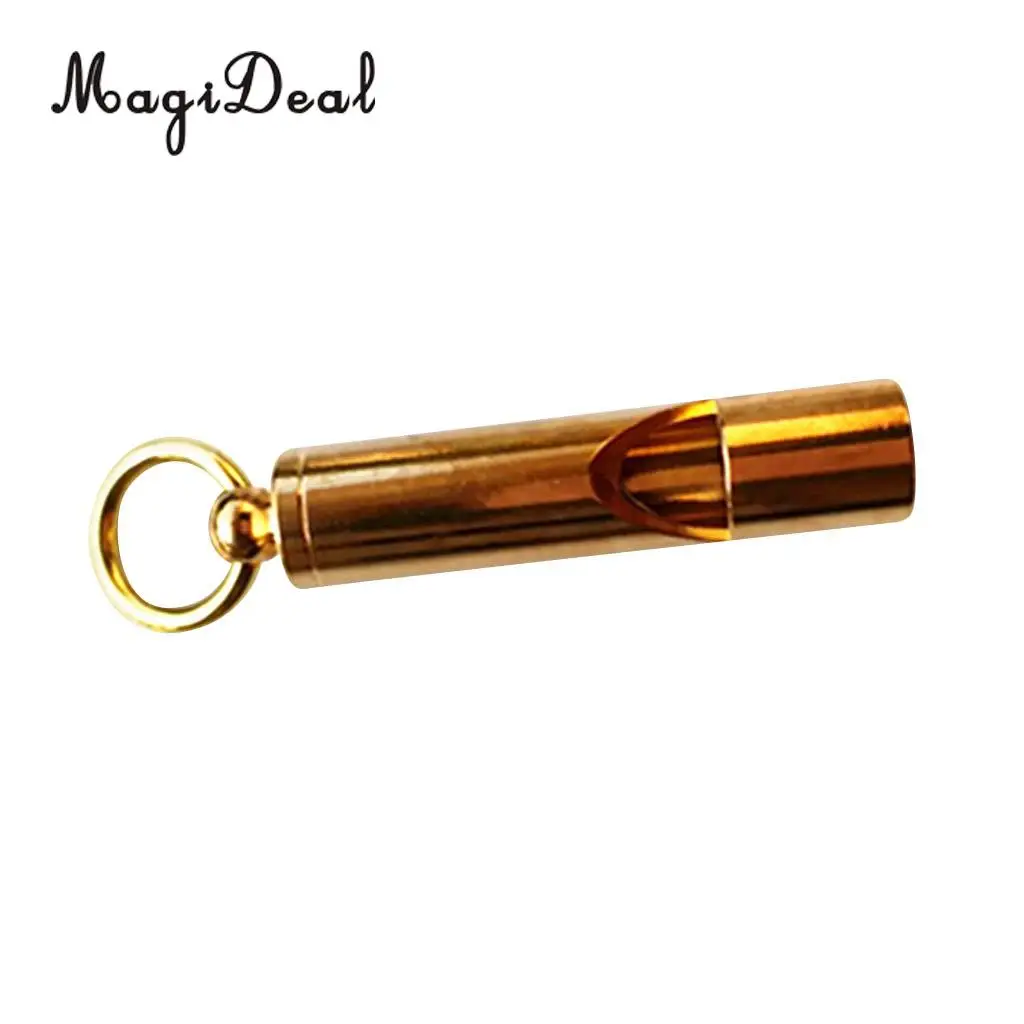 MagiDeal Durable Soild Brass Safety Whistle for Scuba Diving Camping Outdoor Water Sport Rescue Survival