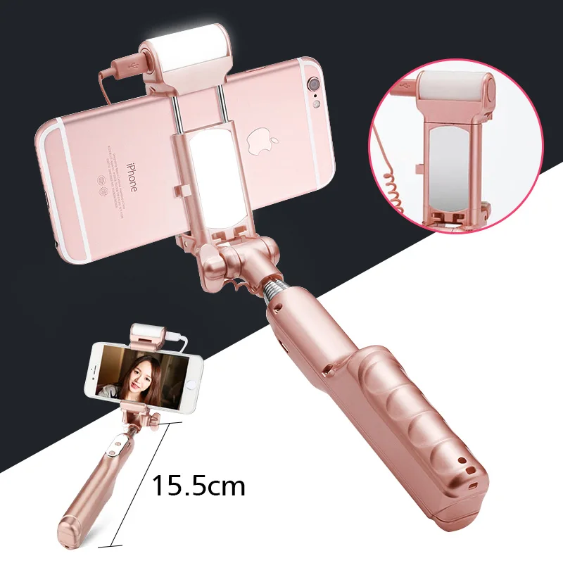 Ulanzi-MiniPai-Bluetooth-Selfie-Stick-Monopod-with-mini-Rear-Mirror-LED-Selfie-Fill-Light-for-iPhone (2)