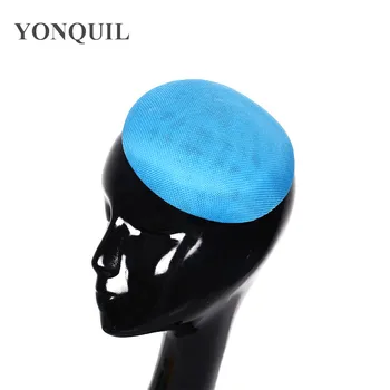 

15CM sea blue imitation sinamay fascinators base DIY hair accessories cocktail headwear bridal wedding hairstyle Multi-colors