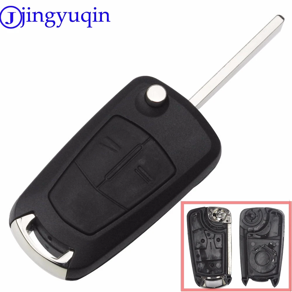 

jingyuqin 2 Buttons Flip Remote Folding Car Key Cover Fob Case Shell Case For Vauxhall Opel Corsa Astra Vectra Signum