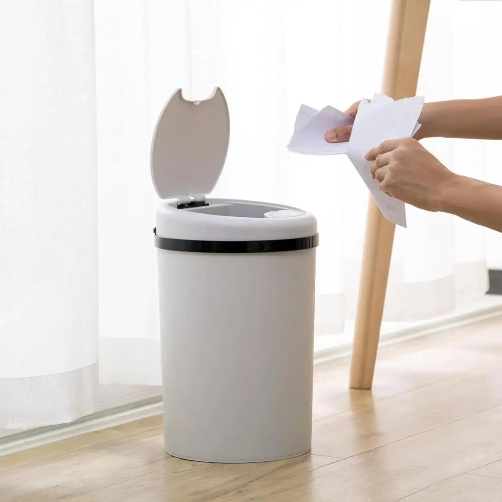 Large Automatic Sensor Dustbin Sensor Trash Can Induction Waste Bin PP Plastic Eco-friendly Dustbin Household Trash Bin